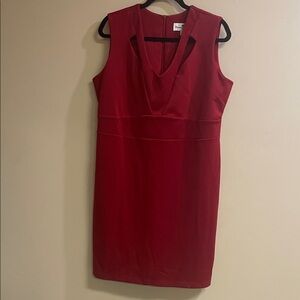Chic Red Sleeveless Midi Dress